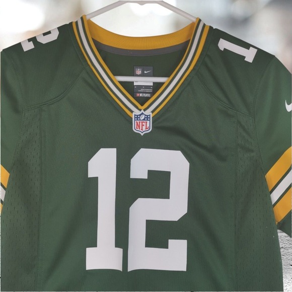 Nike Green Bay Packers On Field Jersey Youth Girls Size M Aaron Rodgers‎ #12 NFL - Picture 3 of 6